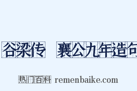 谷梁传·襄公九年造句是什么意思的图片